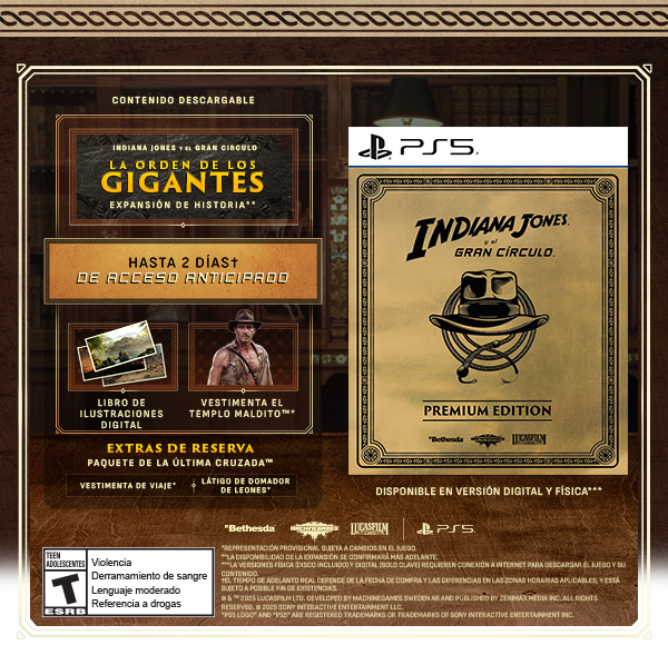 Indiana Jones y el Gran Círculo llega a PlayStation 5 este 17 de abril
