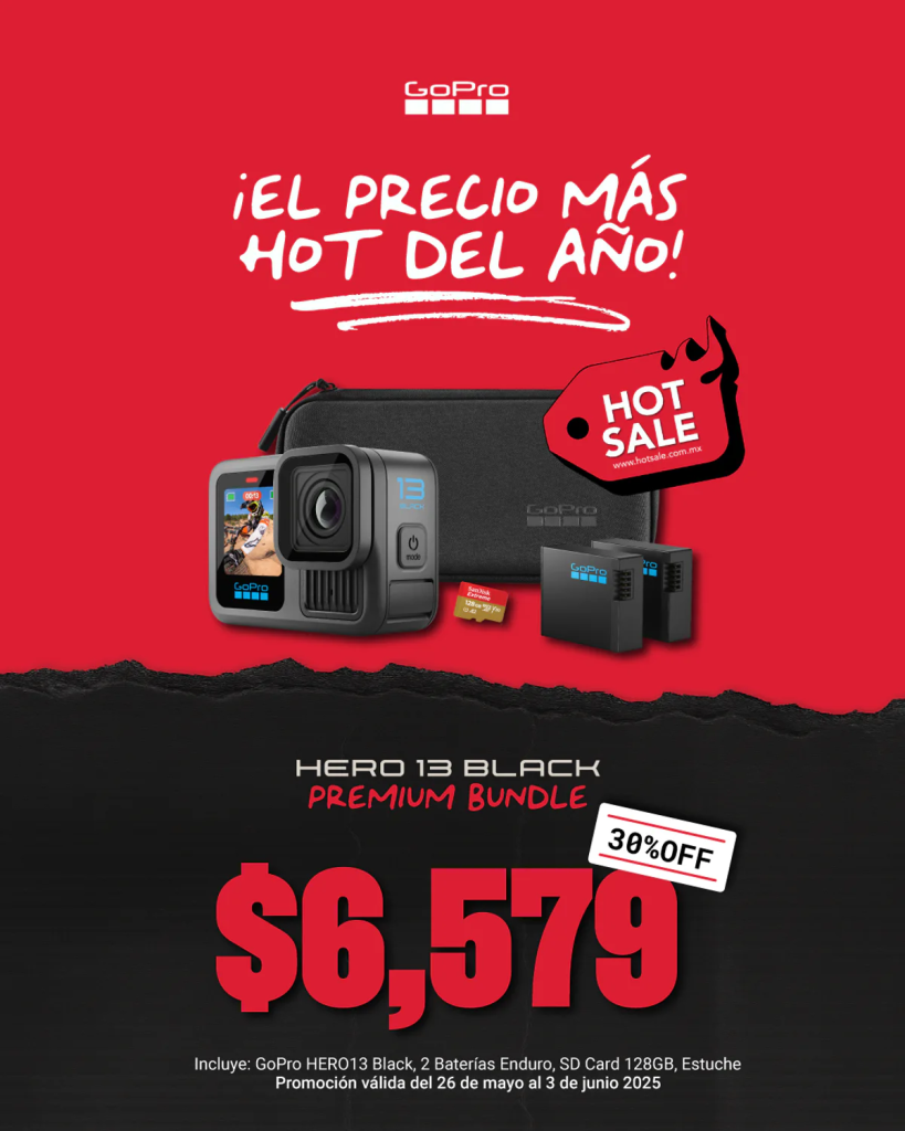 GoPro se prende en este Hot Sale con descuentos épicos en cámaras y accesorios