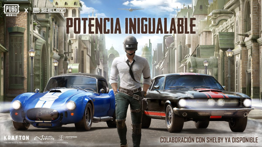 PUBG MOBILE acelera con Shelby American: el GT500 y el 427 Cobra invaden el campo de batalla