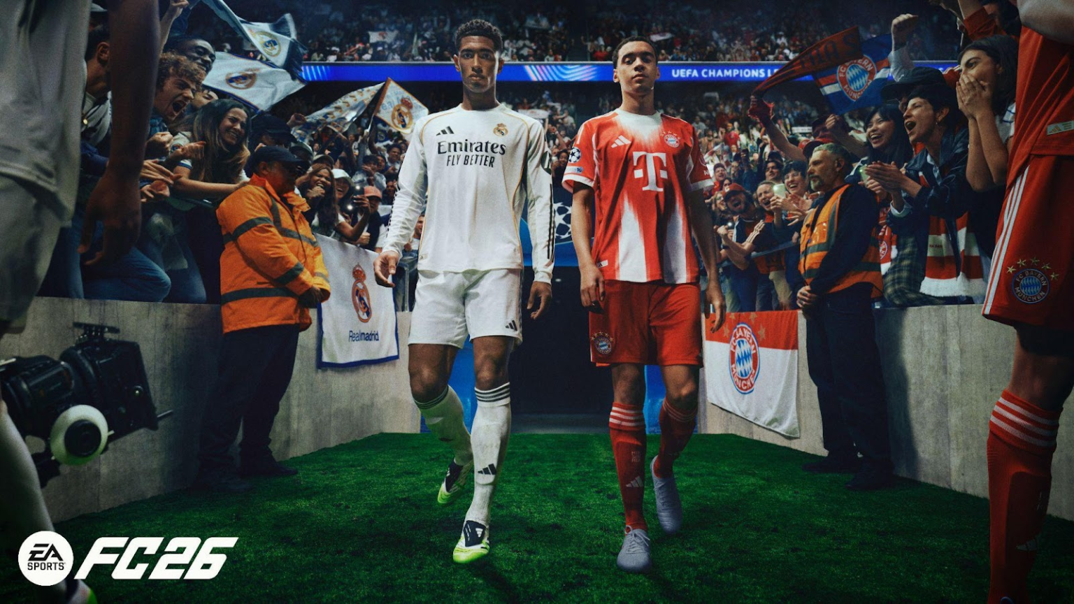 El fútbol es tuyo: EA SPORTS FC 26 revela portada con Bellingham y Musiala, y promete su entrega más comunitaria hasta ahora