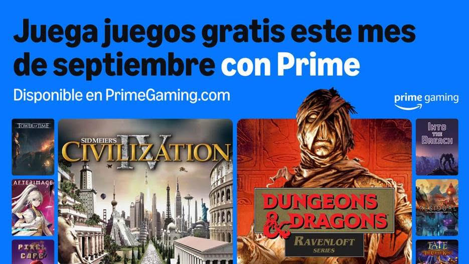 Prime Gaming septiembre 2025: dragones, civilizaciones y mucho café pixelado