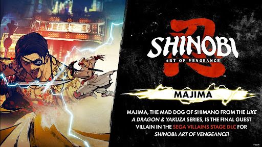 Goro Majima irrumpe en SHINOBI: Art of Vengeance como parte del DLC SEGA Villains Stage