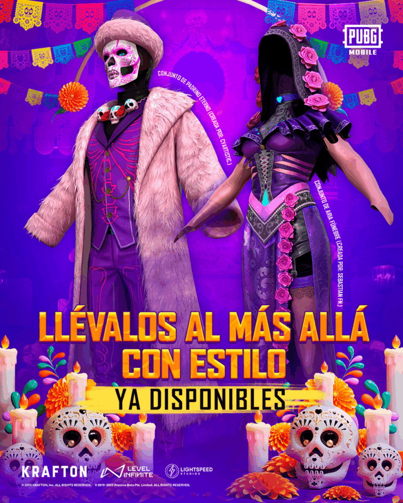 PUBG MOBILE se pinta de cempasúchil: llega Aria Fúnebre, el conjunto inspirado en la Catrina