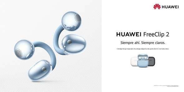 HUAWEI FREECLIP 2: ¿ADIÓS AL CARGADOR? PROMETEN 750 CANCIONES Y 38 HORAS DE BATERÍA