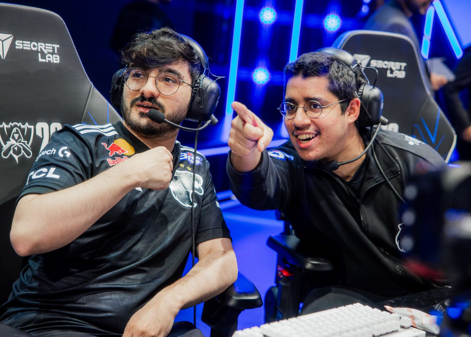 Guigo and Tatu of Furia at the League of Legends Worlds 2026 Play-Ins.